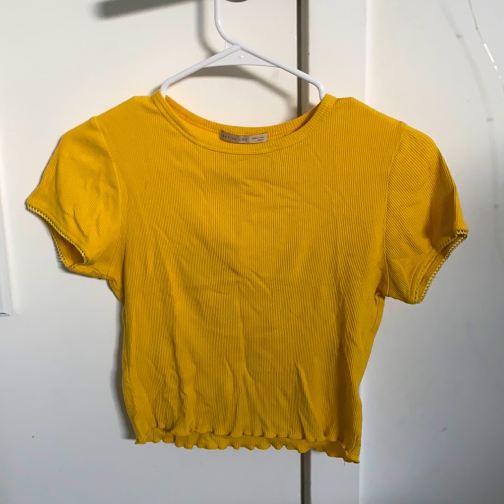 Yellow Cropped Tee